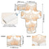 WELLDAY Cute Bears Portable Diaper Changing Pad - Waterproof Foldable Baby Diaper Changing Pad with Built-in Pillow