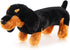 ZJoey Dachshund Dog Plush Stuffed Animal Sausage Dog Soft 3D Pom Plush for