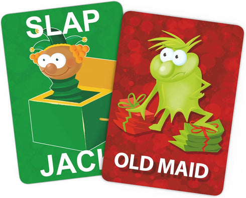 Santa Claus GO FISH Card Game, Christmas Gift for Kids 4-8, Matching, Slap Jack & Old Maid