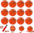 Hymaz 12 Pack 4 Inch Mini Basketballs for Kids, Rubber Inflatable Balls with Pump for Sports Party Favors