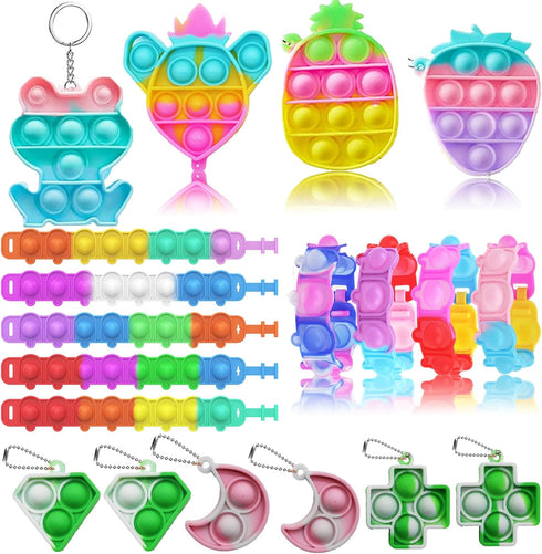 110 Pcs Pop Fidget Party Favors for Kids, Pinata Stuffers, Treasure Box Toys, Classroom Prizes, Goodie Bag Stuffers for