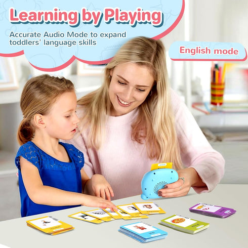 224 Talking Flash Cards for Toddler, Learning Montessori Toys with Sight Words, Pocket Speech for Toddlers Therapy