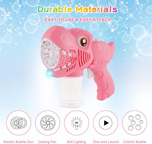 Onory Bubble Gun Machine for Kids - Bubble Blaster with Solutions for Summer Outdoor & Indoor Activities