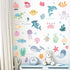 5 58 Ocean Animals Wall Decals - Sheets Pcs Under The Sea Theme Wall Decor Peel and Stick Ocean Wall Stickers for Home