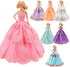 BARWA 5 Pcs Handmade Doll Clothes Wedding Gowns Party Dresses for 11.5 Inch Dolls