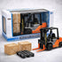 1:22 Liberty Imports Toy Forklift Truck with Pallet & Cargo - Scale Friction Powered Wheels & Manual Lifting Control