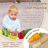HERSITY Wooden Play Food Set - Cutting Fruits & Veggies Toys for Toddlers 1-3 - Montessori Educational Toys