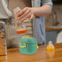 LIOOBO Portable Formula Dispenser Container with Four Compartments Sealed Milk Powder Holder for Travel and Outdoor Use