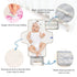 Msyxl Portable Changing Pad for Baby - Pink Bows Waterproof Diaper Changing Mat Travel Changing Pad with Built