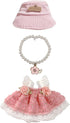 YJLUMI 3-Piece Set 17cm Set 3-Piece Outfit for Figures Dress with Hat and Dress Outfit Fashionable Clothing for Figures
