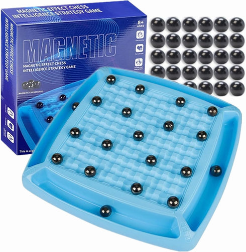 Magnetic Chess Game: Portable Magnetic Chess Game with 30 Stones, Fun Table Top Multiplayer Strategy Game