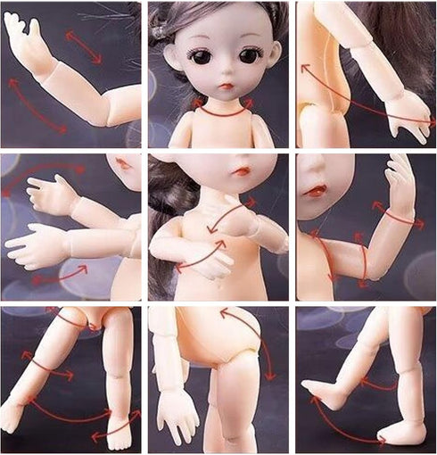 TNDCKP 4 6 Inch 3+ Pcs Princess Girl Mini Dolls, Small Princess Dolls, Little Girl Miniature for Year Old Girls