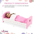 14 Inch Set Set, Emily Rose Doll Bed with Matching Pajamas | Includes Wooden Bed, Bedding and PJs | Doll Furniture