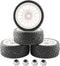 4PCS 12mm Hub Wheels Tires Set for 1:10 1:12 1:16 Off Road RC Cars, Rubber Tires Set for HSP 94122 94123 94103 3850