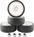 4PCS 12mm Hub Wheels Tires Set for 1:10 1:12 1:16 Off Road RC Cars, Rubber Tires Set for HSP 94122 94123 94103 3850