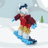 PLUS PLUS - Snowboarder - 70 Piece, Construction Building Stem/Steam Toy, Interlocking Puzzle Blocks for Kids, Mini Maker Tube