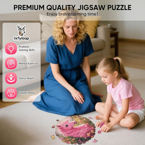 500 16.5x16.3 Inch Ixfyloop Wooden Puzzles for Adults, Horse Wood Puzzle, Wooden Jigsaw Puzzles for Adults, Wooden