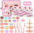Set 3-6 Set, Lajeje Tea Party for Toddlers & Little Girls Ages Princess Pretend Play Kitchen Toy with Tin Tea Desserts
