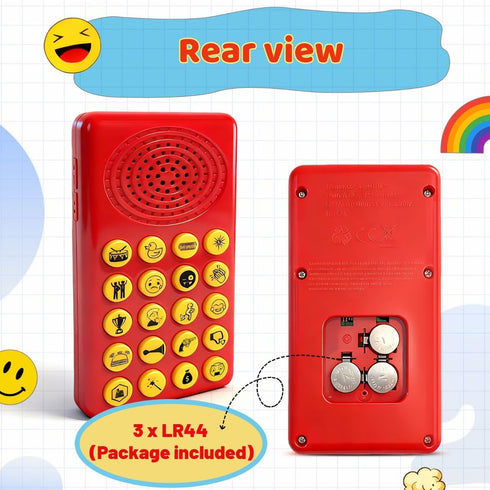 EchoVenrek 20 Sound Effects Machine - Noise Maker for Kids - Funny Sounds with Volume Control - Portable Electronic