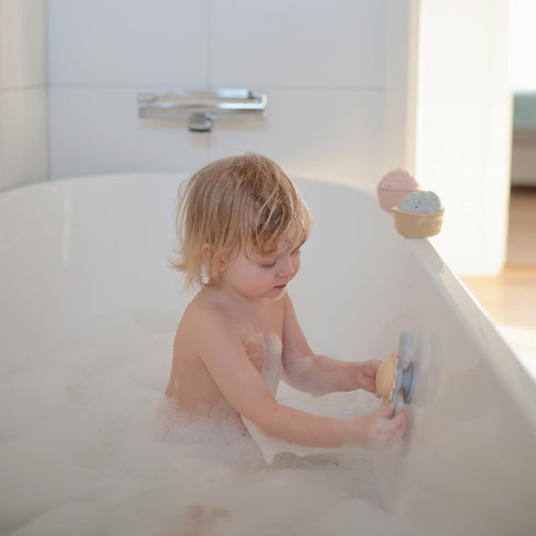 mushie Sunshine Suction Spinner Toy, Toddler Sensory Bath & Play Toy