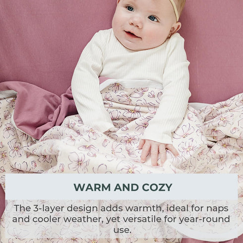 Premium Blossom Baby Blanket - Soft and Stretchy Quilt for Kids