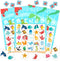 Under The Sea Party Bingo Game - 24 Player Ocean Animal Bingo Cards Set for Family Activity and Mermaid Party