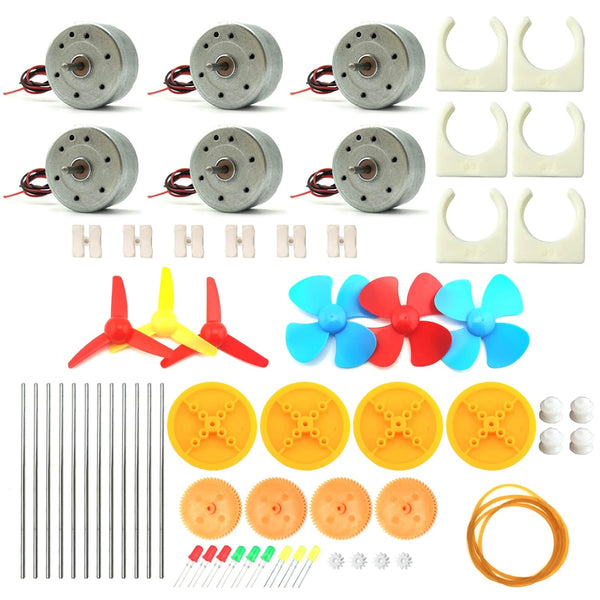 EUDAX 6 Set Mini Generator Motors - 3V-12V DC Motor Electric Motor with Propellers for DIY Educational Projects