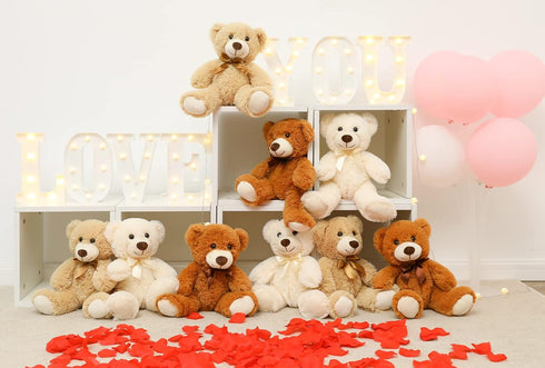 MaoGoLan Bulk Teddy Bears, 9 Packs of 13.8 Inch Plush Teddy Bear Toys, Gift for Boys Girls Birthday Party