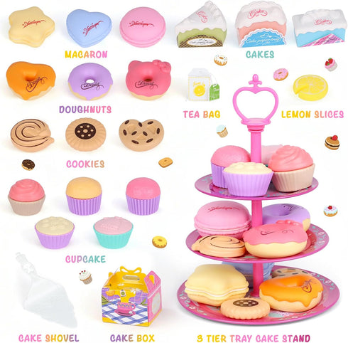 Set 3-5,PRE-WORLD Set 3-6 Tea Party for Toddles Musical Kids Tea for Little Girls