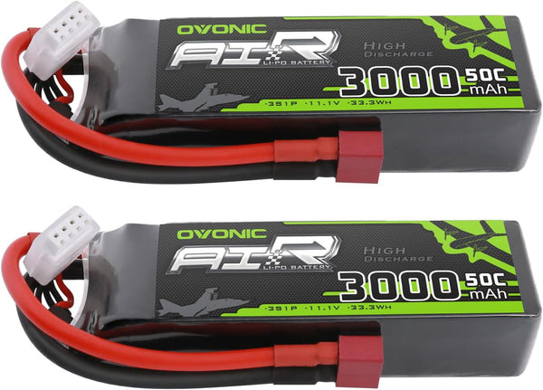 OVONIC 3S Lipo Battery 50C 3000mAh 11.1V Lipo Battery with Dean-Style T Connector