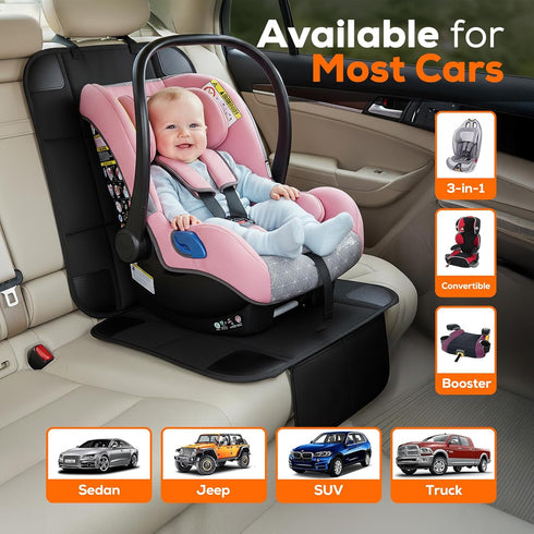 Seat,600D 2 VLM Car Seat Protector for Child Baby Car Waterproof Car Seat Cover with Thick Padding, Non-Slip Backing