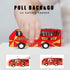 Die Cast Metal Toys Buses Set, 1:64 Scale Double Decker City Bus Vehicles, Openable Doors, Pull Back Cars for Kids