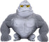 Gray Stretchy Gorilla Fidget Toy, Heavy Duty Sand-Filled Rubber Monkey Squishy, Stress Relief Ape with Goofy