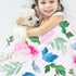 HOMRITAR Baby Blanket for Girls - Super Soft Double Layer Minky with Pink Floral Print, 30 x 40 Inch