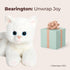 Bearington Lil' Muffin Small Plush Stuffed Animal, 8 Inch White Cat Kitten