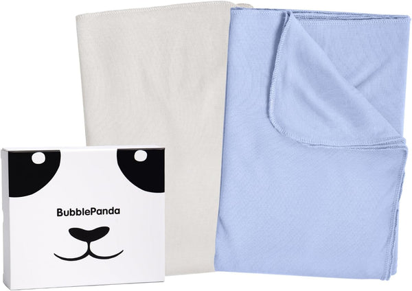 BubblePanda Rayon Made from Bamboo Baby Swaddle Blanket,2 Pack Soft & Breathable Receiving