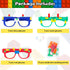 15 PCS Building Blocks Party Favors - DIY Creative Glasses for Kids Birthday Carnival Party Games Decorations