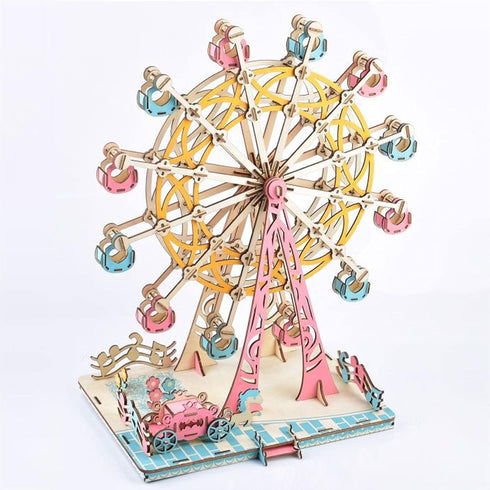Wooden Ferris Wheel 3D Wooden Puzzle, Building Kit for Birthday Present, Thanksgiving Gift, Valentines Day Gift