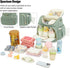 Kouxunt Backpack, Small Diaper Bag Quilted Mini Baby Crossbody Diaper Bag Tote for Mom (Matcha Green)
