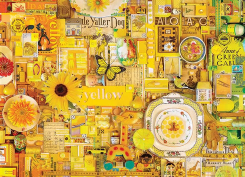 1000 Cobble Hill Piece Puzzle - Rainbow Collection: Yellow - Sample Poster Included