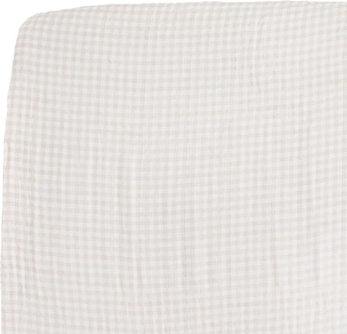 Little Unicorn Premium Crib Sheet | Breathable & Super-Soft Muslin Fabric (Tan