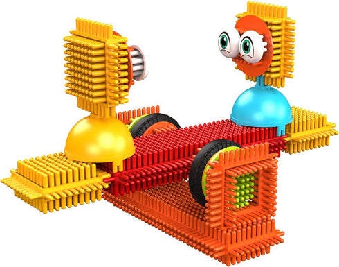 144 3D 3-8 Contixo pcs Bristle Shape STEM Building Toys, Construction Learning Stacking Educational Block, Creativity
