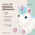 Bearington Collection 10-Inch Unicorn Stuffed Animal Plush - Rainbow Shimmers White - Soft Fluffy Magical Gift for Kids