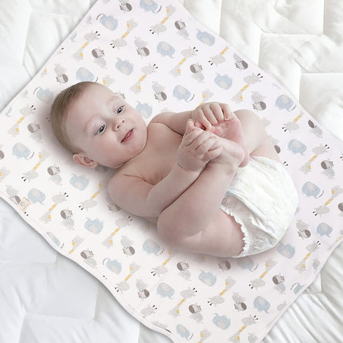 Liners(22X27.5 inches) Pack 3 Baby Diaper Changing Pad Soft Cotton Waterproof Changing Mat for Baby Underpads Mattress