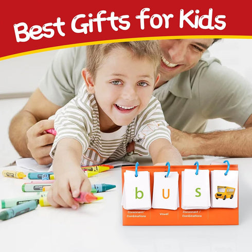 CVC, CVCC & CCVC Word Builder Games - Phonics Flash Cards for Kindergarten Classroom, Preschool Learning Activity