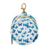 Blue Butterfly Round Pacifier Storage Case with Zipper, Portable Pacifier Case for