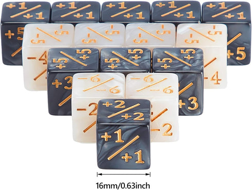Sumind 24 Pieces MTG Dice Counters Token Dice Glitter D6 Dice Cube Loyalty Counter Dice Compatible with MTG, CCG, Card Gaming Accessory (Charming Style)