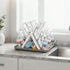 18 Countertop Large Baby Bottle Drying Rack, Space Saving Hooks Slope Travel Bottle Dryer with Removable Drip Tray