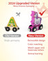 Helsort Set 3-5, Wooden Alphabet Train for Toddlers Magnetic ABC Train with Snap-Connection, Animal-Themed Educational