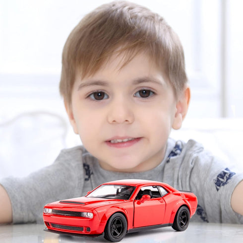 TGRCM-CZ 1/36 Scale Dodge Challenger Casting Car Model, Zinc Alloy Toy Car for Kids, Pull Back Vehicles Toy Car